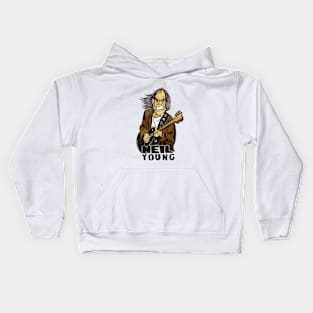 neil young art Kids Hoodie